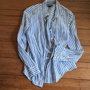 J. Crew Boy blue/white shirt front pocket shirt 2